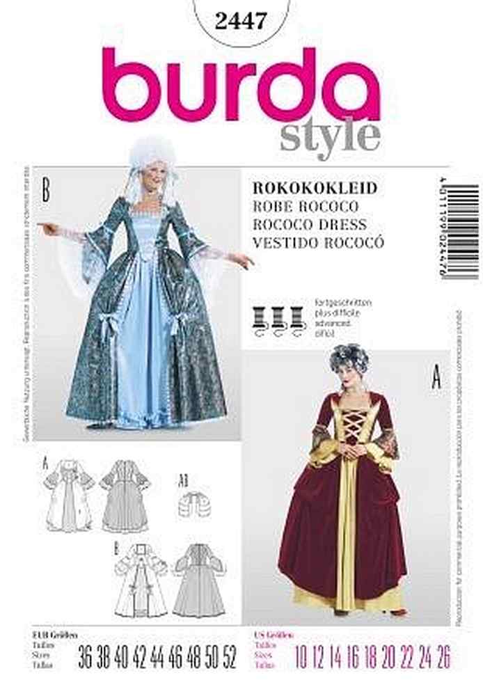 Burda Schnittmuster, Rokoko-Kleid