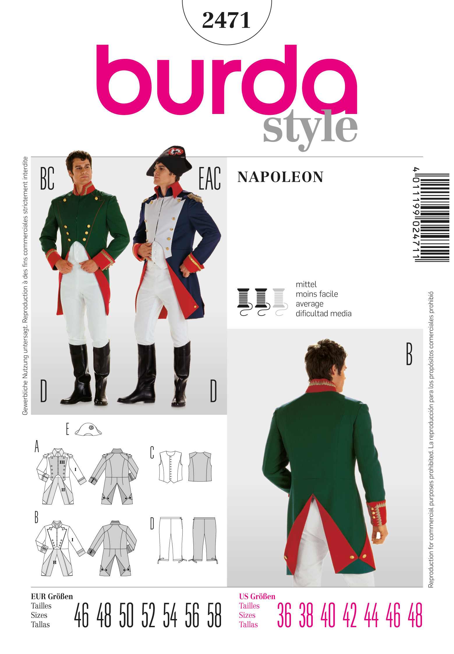 Burda Schnittmuster, Napoleon