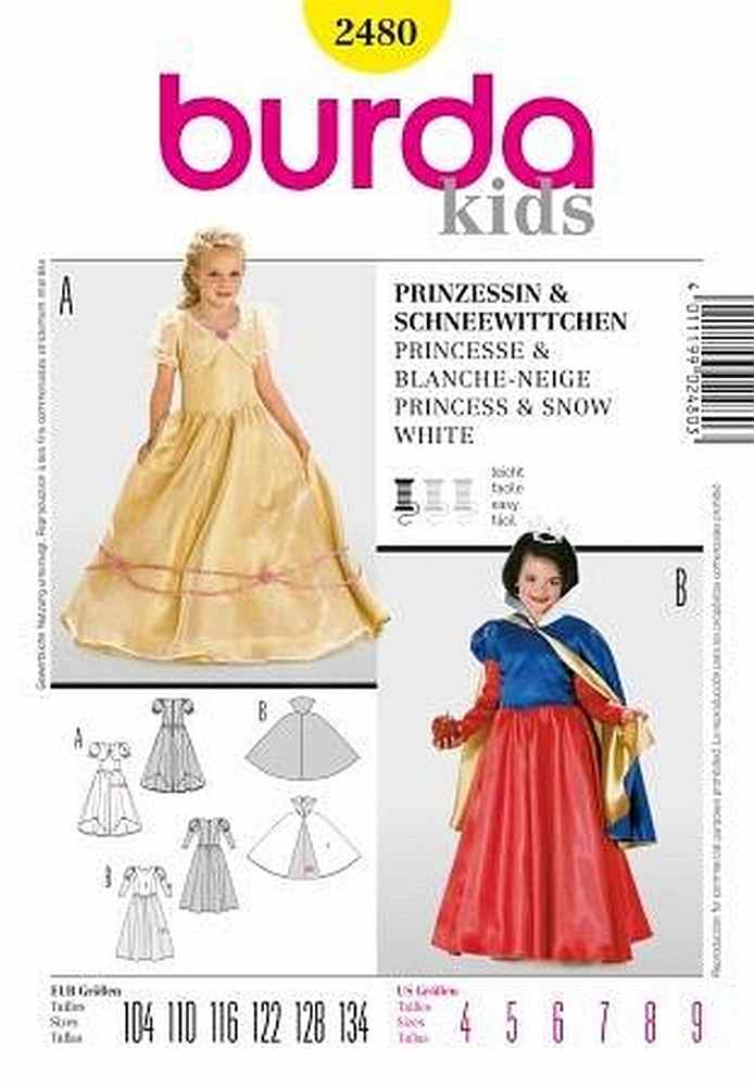 Burda Schnittmuster, Prinzessin, Schneewittchen