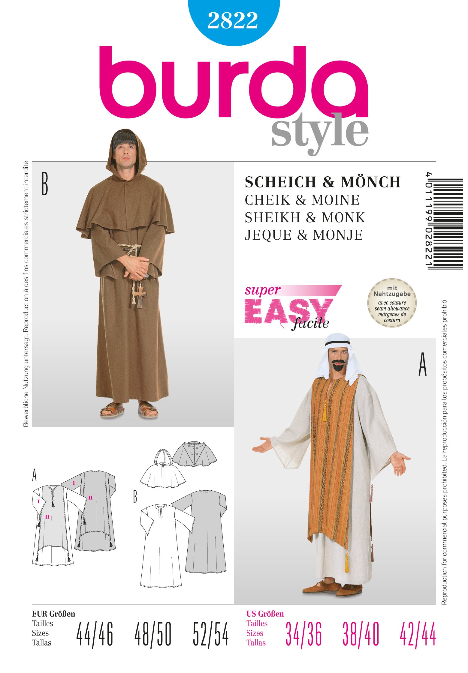 Burda Schnittmuster, Kaftan