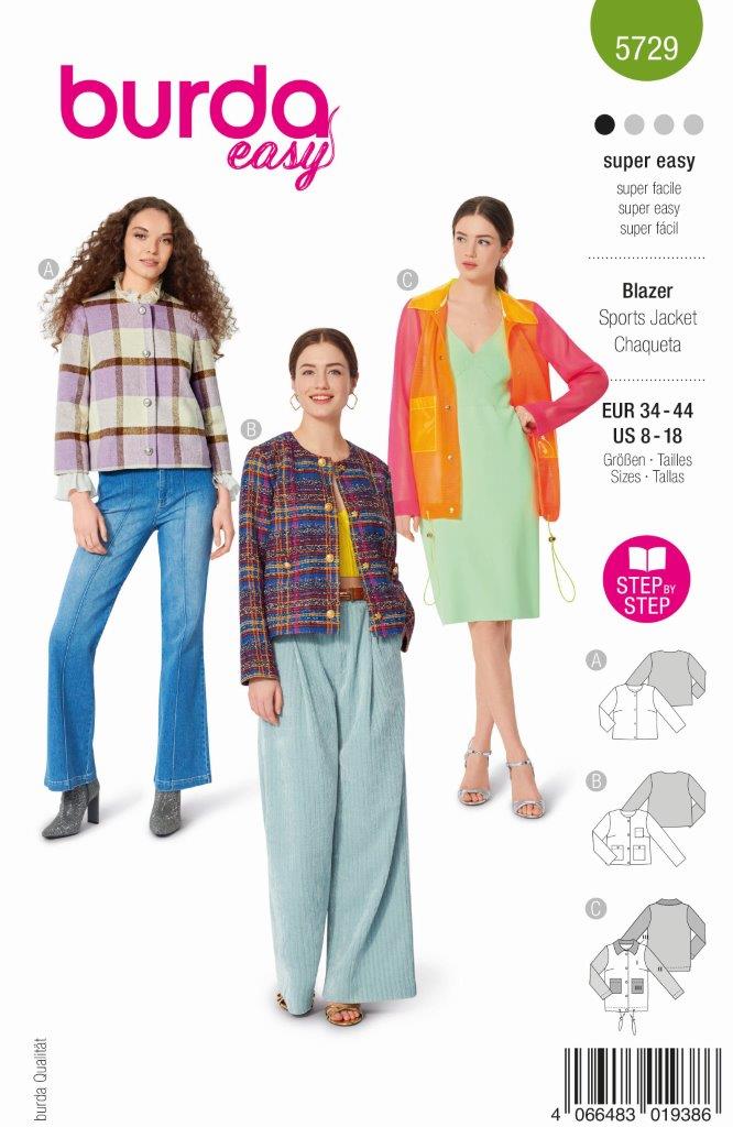 Burda Schnittmuster, Blazer - Jacke