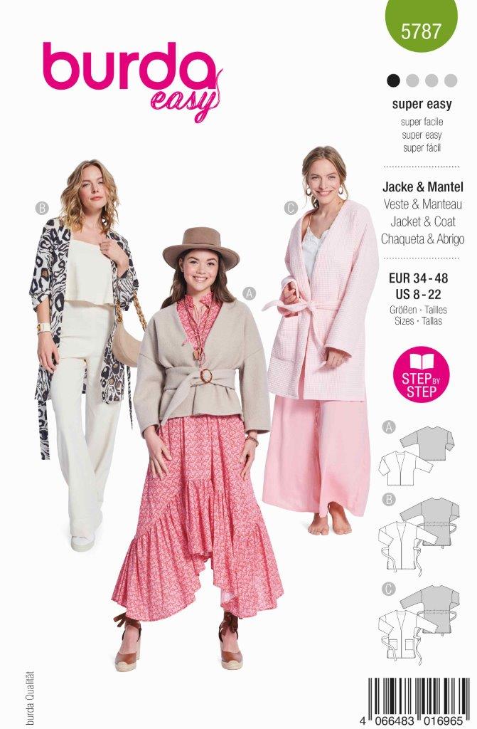 Burda Schnittmuster, Jacke-Mantel