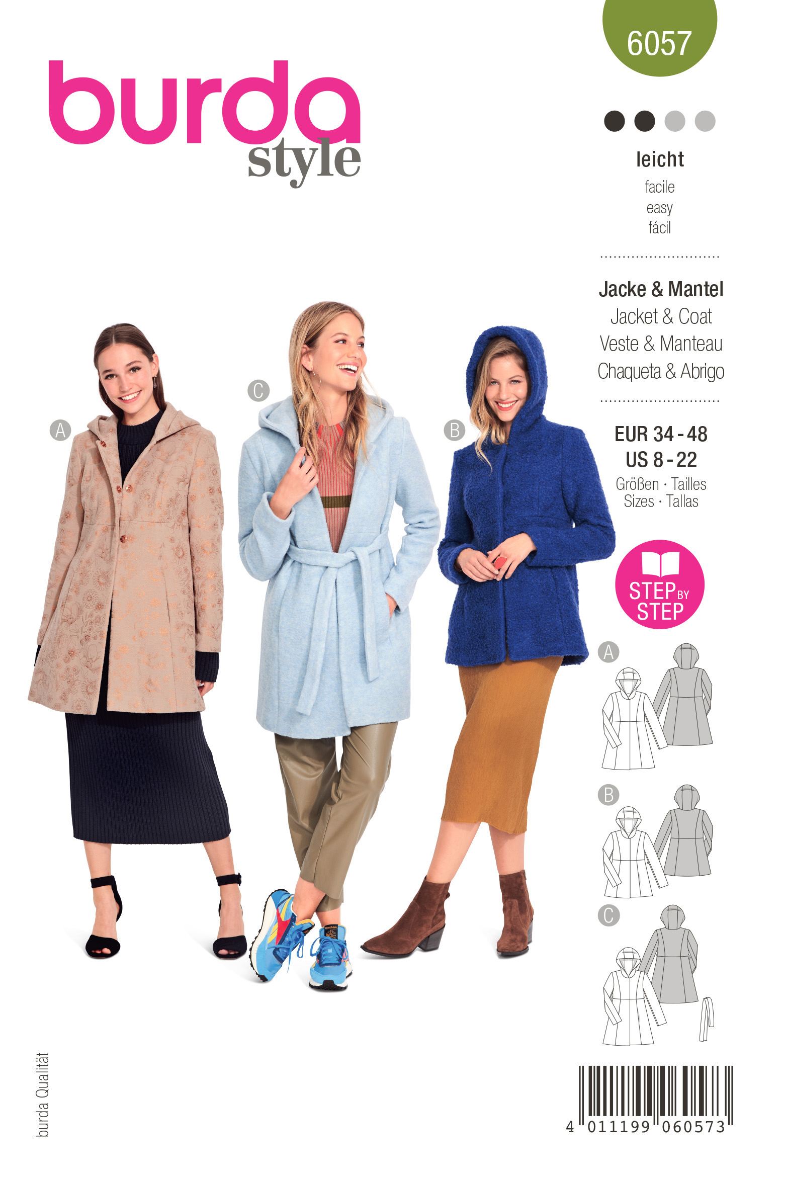 Burda Schnittmuster, Mantel & Jacke