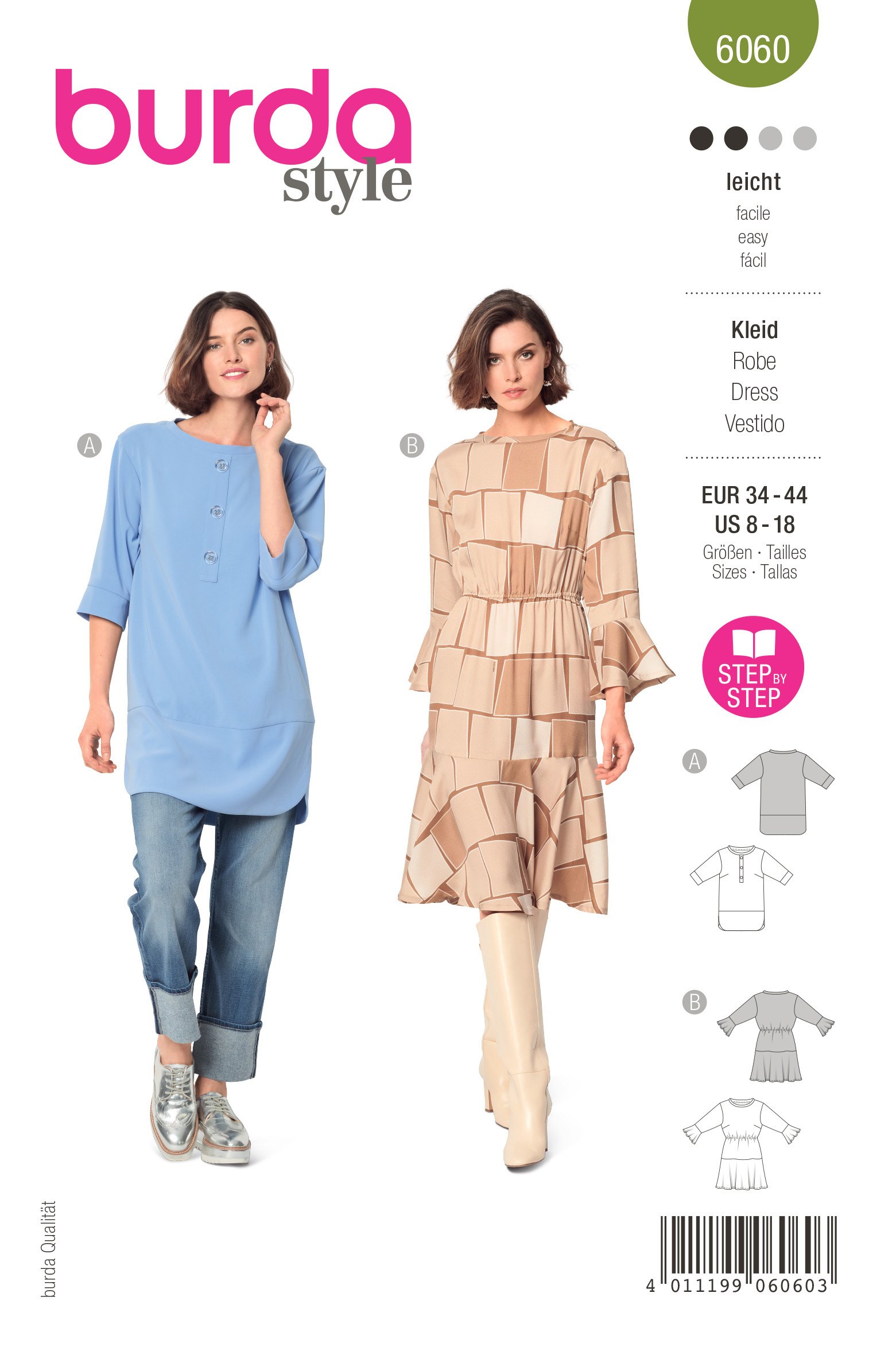Burda Schnittmuster, Tunika & Kleid