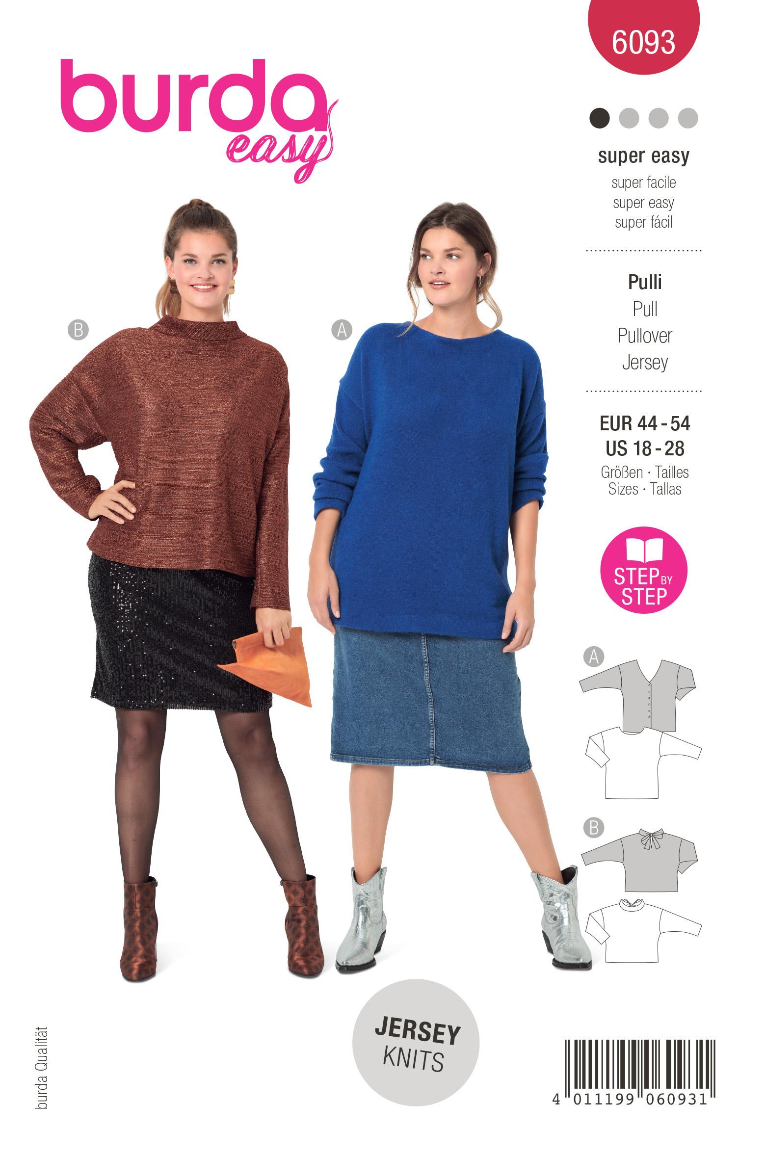 Burda Schnittmuster, Pullover