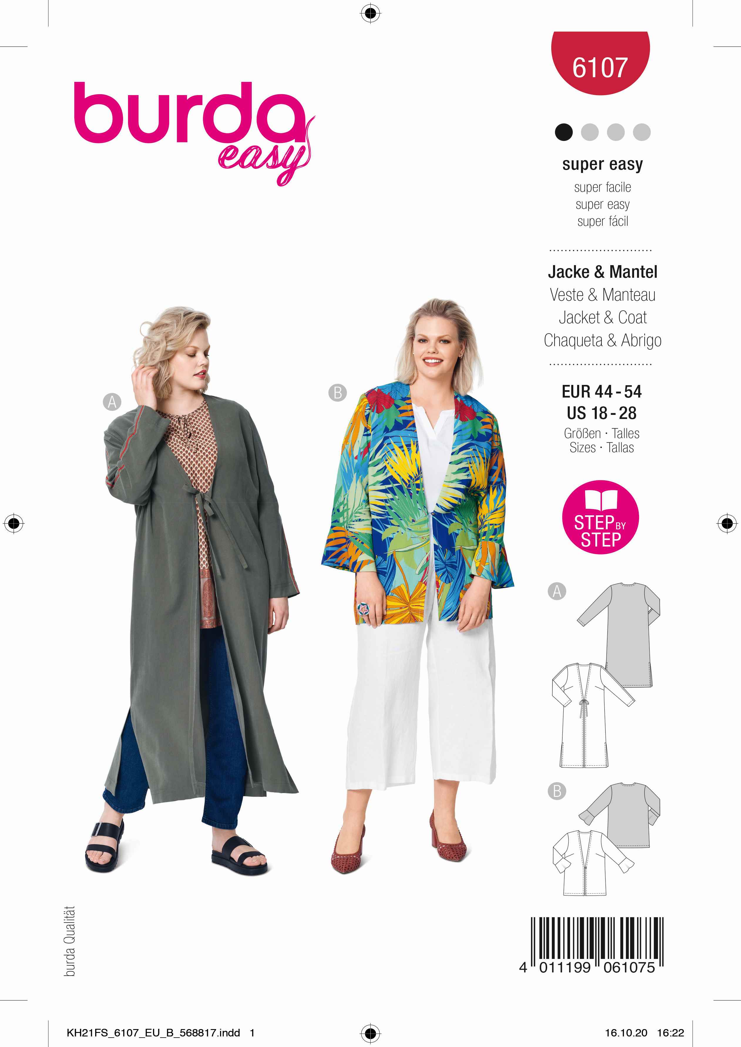Burda Schnittmuster, Blusenjacke
