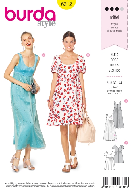 Burda Schnittmuster, Kleid