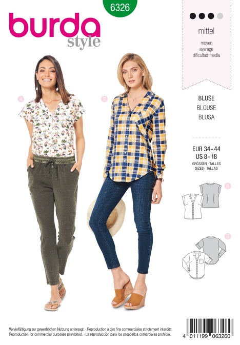 Burda Schnittmuster, Bluse