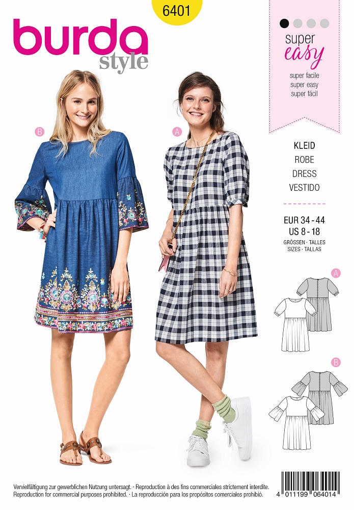 Burda Schnittmuster, Kleid