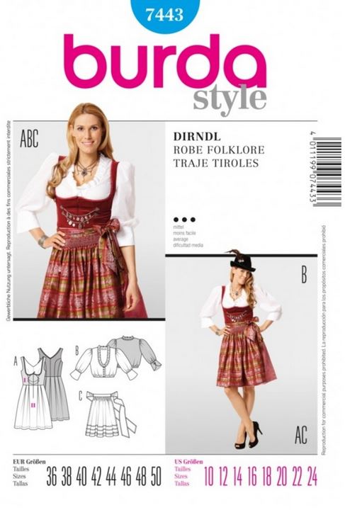 Burda Schnittmuster, Dirndl
