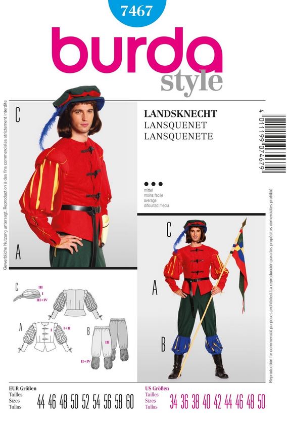 Burda Schnittmuster, Landsknecht