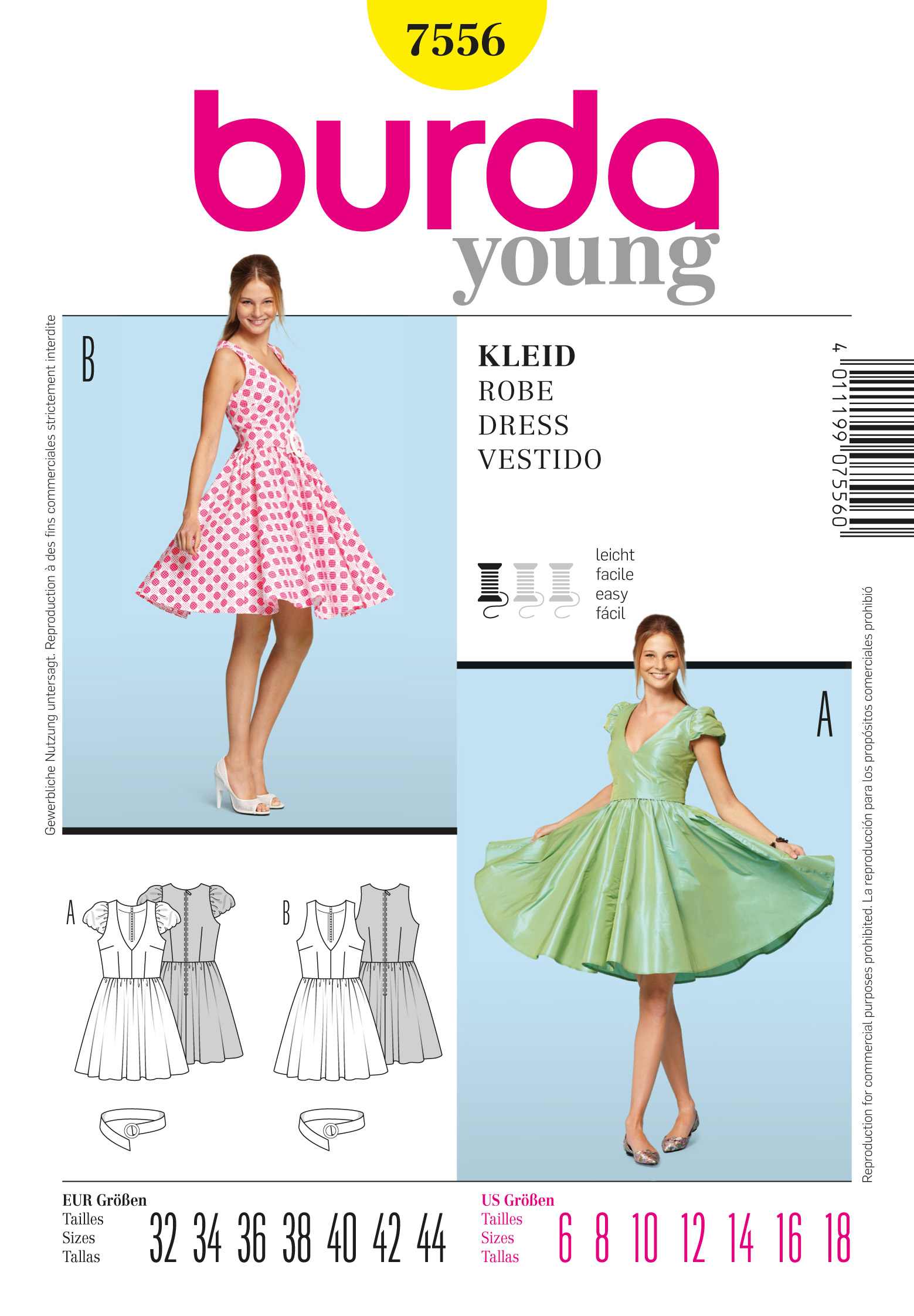 Burda Schnittmuster, Kleid