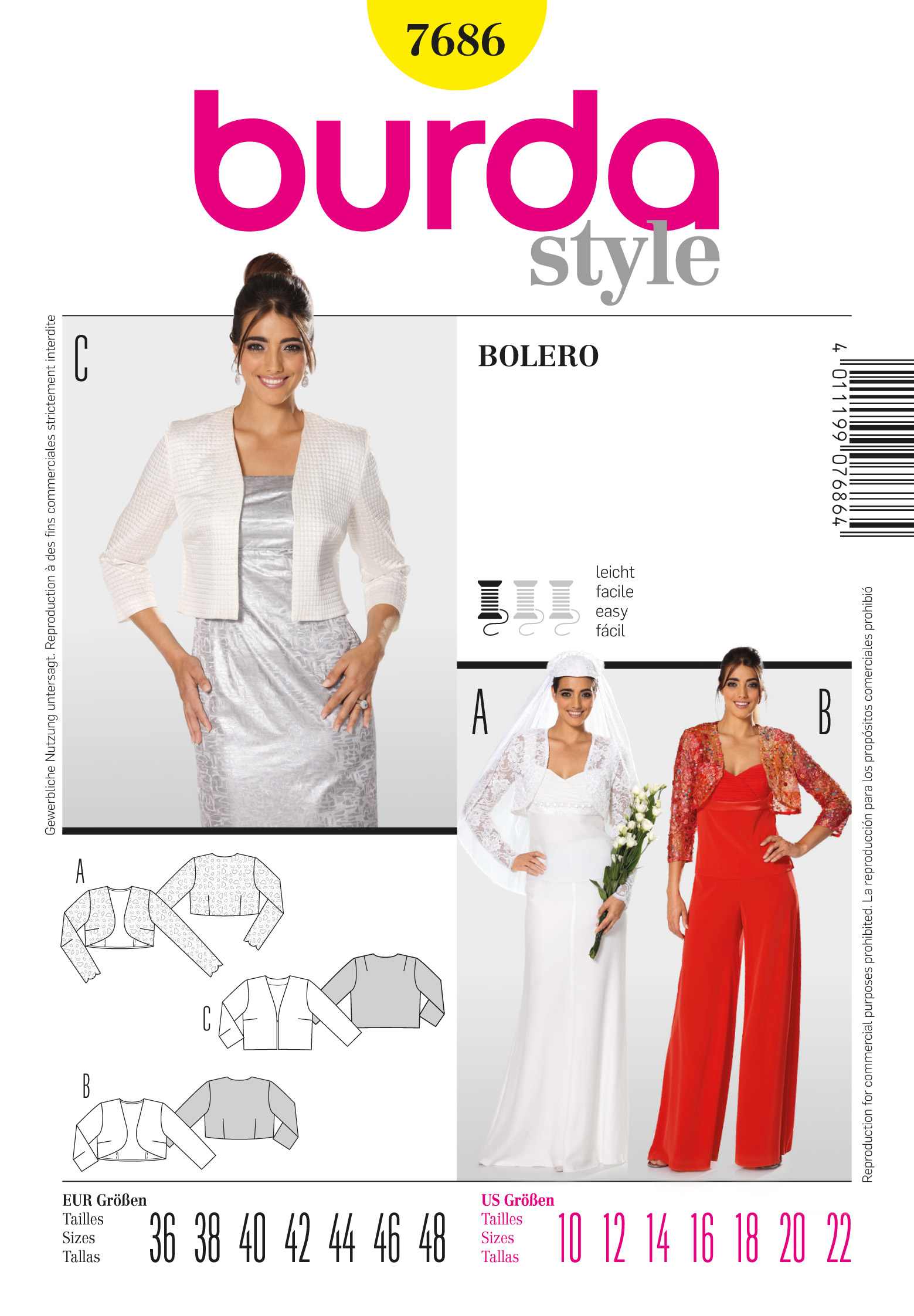 Burda Schnittmuster, Bolero