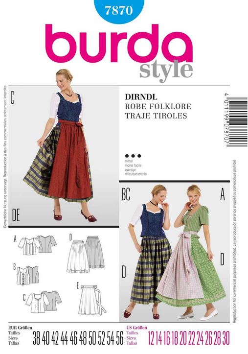 Burda Schnittmuster, Dirndl