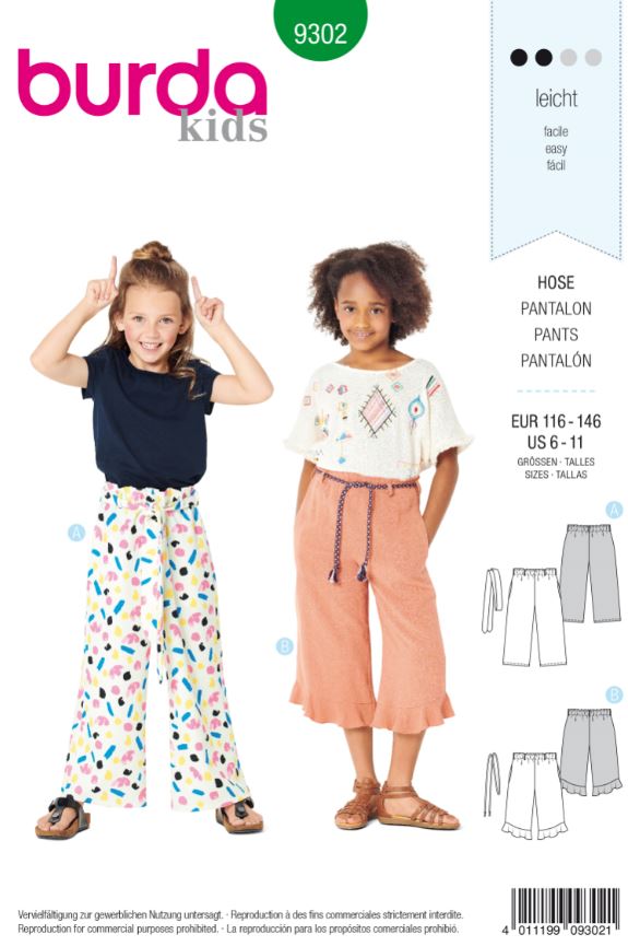 Burda Schnittmuster, Hose mit Gummizug