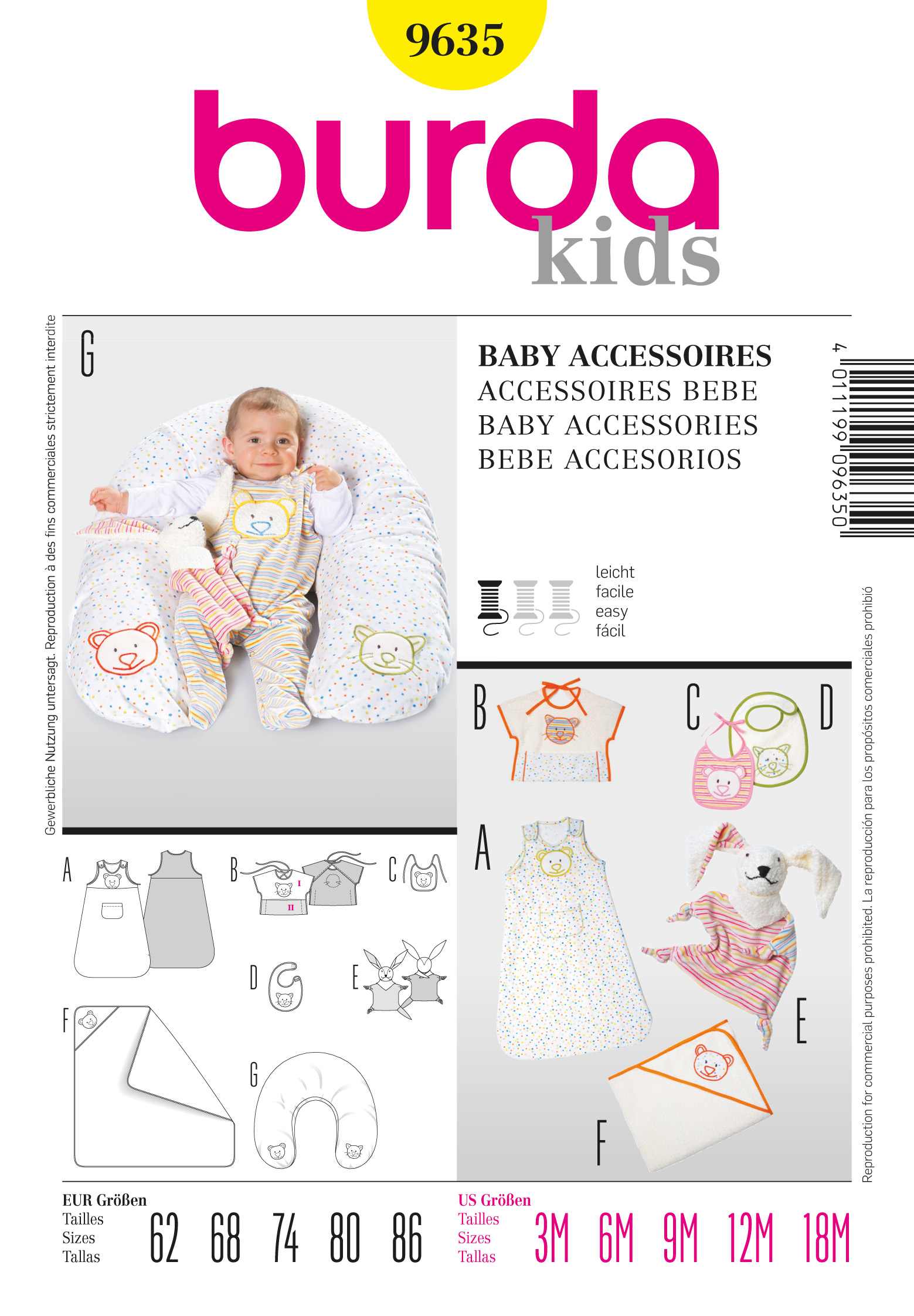 Burda Schnittmuster, Baby Accessoires
