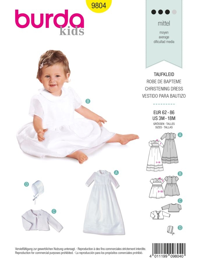 Burda Schnittmuster, Taufkleid